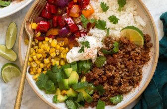 Ground Beef Fajita Bowls – Cooking Classy