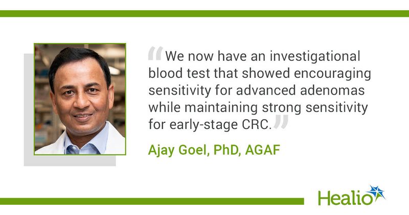 Quote from Ajay Goel, PhD, AGAF