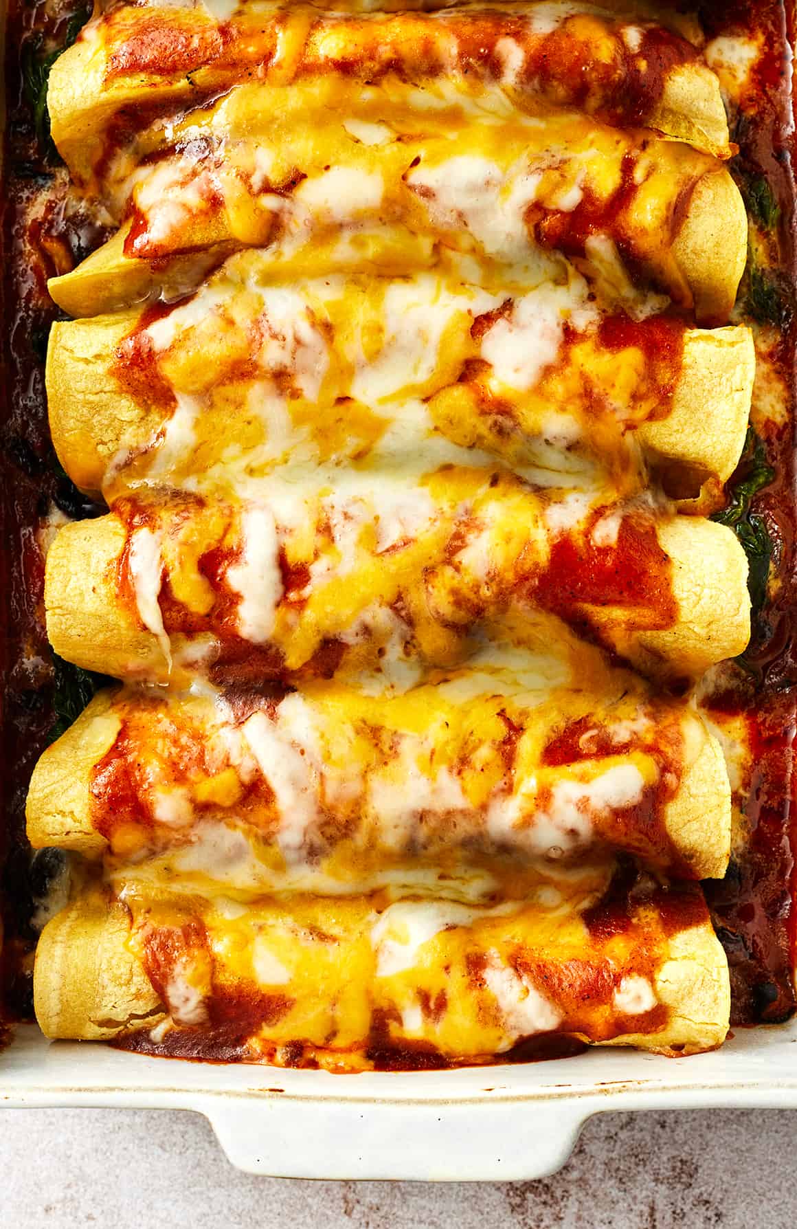 Cheese enchiladas in a baking dish