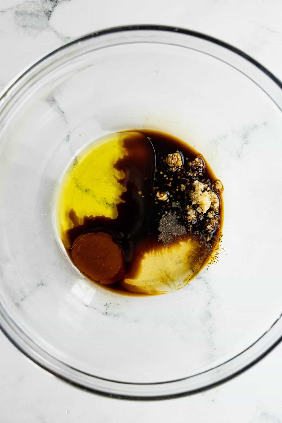 Ingredients in the bowl. 