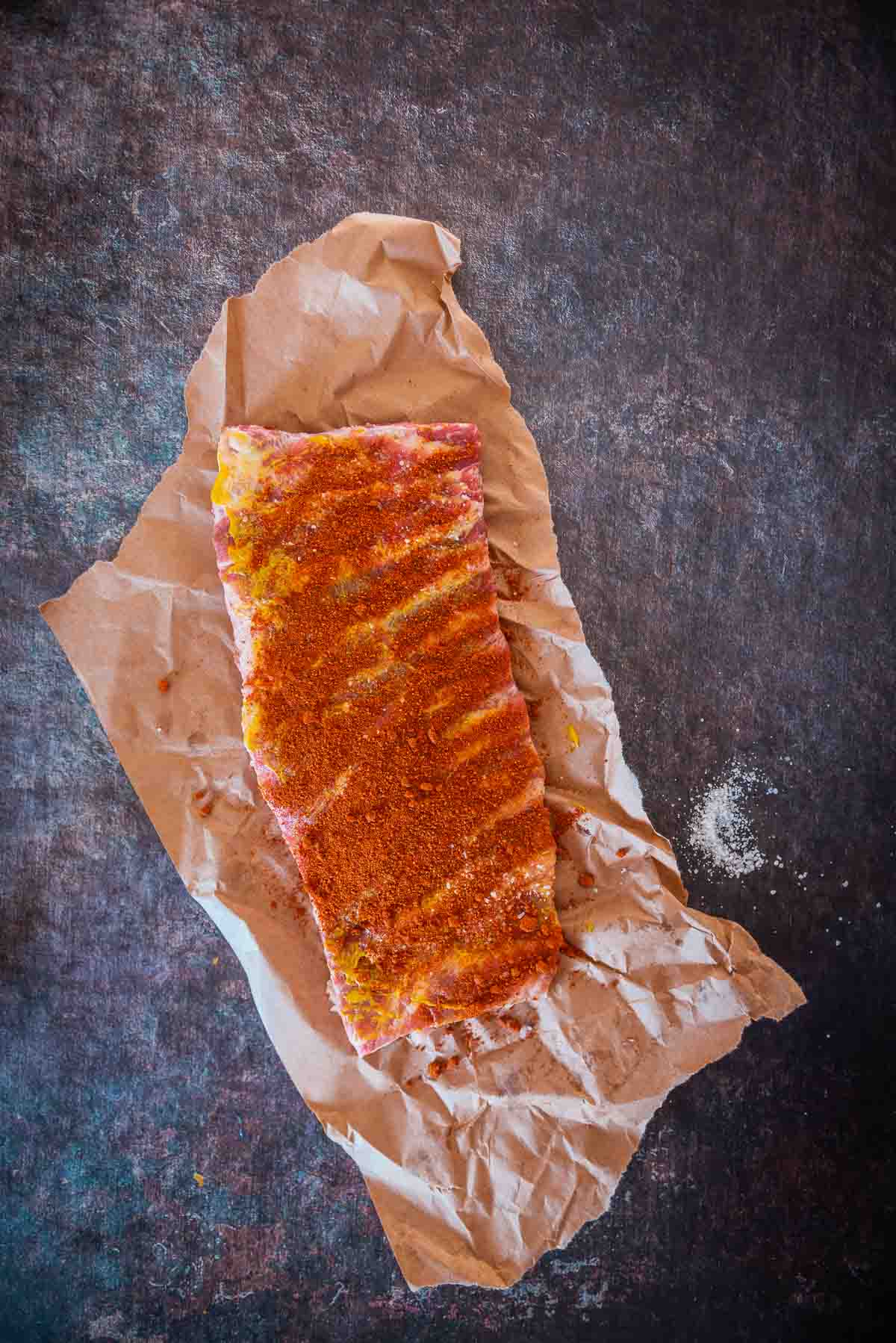 Layered in spices.