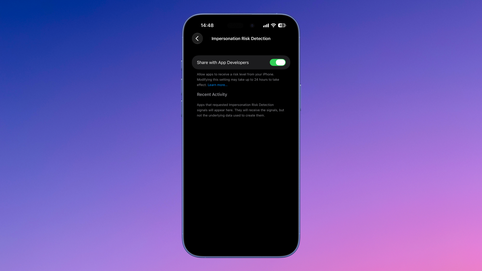 Enabling Impersonation Risk Detection in iOS 27
