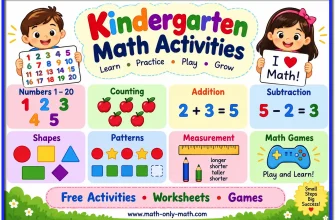 Kindergarten Math Activities, Games & Worksheets