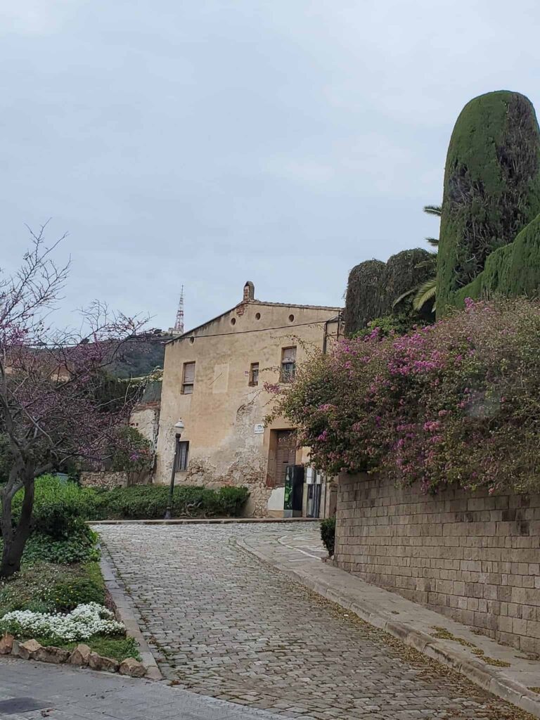 The monastery is in a secluded neighborhood in Barcelona and is a historic building
