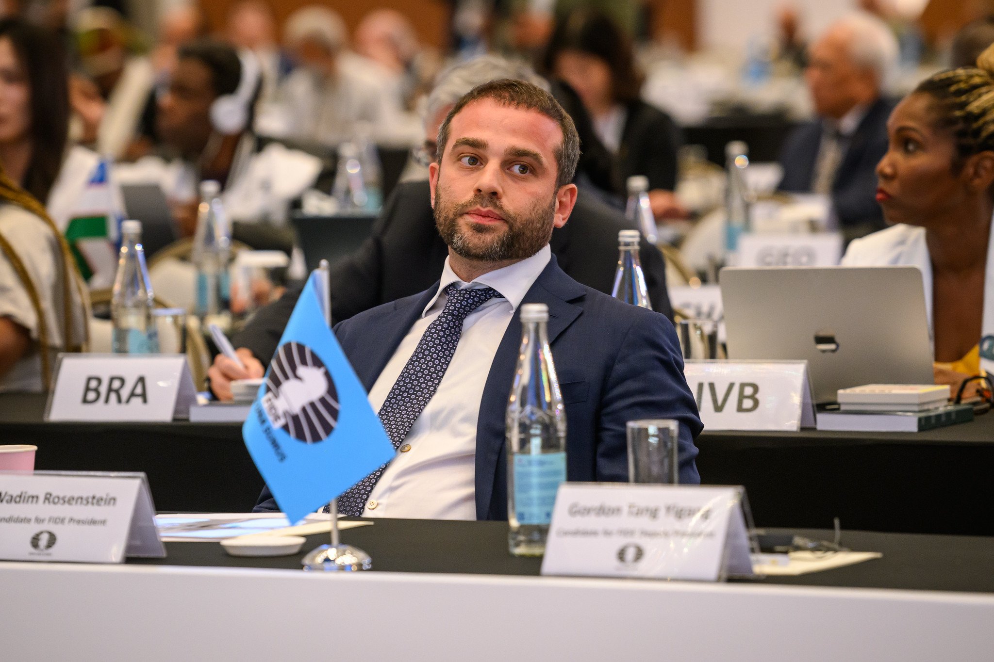 Wadim Rosenstein received 85 votes in the second round. Photo: Michal Walusza/FIDE