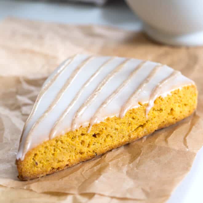 Iced gluten free pumpkin scones