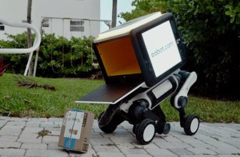Robot dog delivers packages and ads for easier deliveries