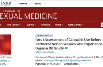 Fifty years of sexuality research support use of cannabis for sexual difficulties.