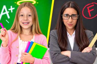 Nastya and Evelyn – school competition