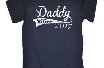 Fathers Day Gift – Daddy Since T-SHIRT dad Personalised christmas gift ANY YEAR