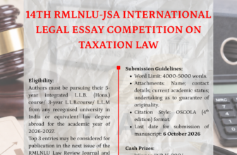 Submit by 06 October 2026 – The RMLNLU Law Review Blog