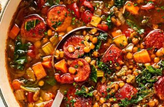 Smoky Andouille Lentil Soup