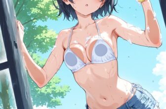 Anime girls washing the windows