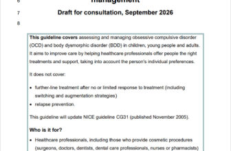 OCD-UK Statement on the proposed NICE Guideline review