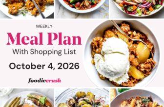 Weekly Meal Plan: October 4, 2026