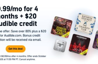 $0.99/mo for 4 Months + $20 Audible Credit — My Money Blog