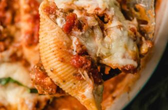 Ground Beef Stuffed Shells with Creamy Cottage Cheese Filling