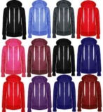 Ladies Zip Hoodies Plain Hoody Top Womens Sweatshirt Jacket Plus Size 14 – 28