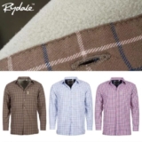 Rydale Fleece Lined Country Check Shirts Men’s Long Sleeve Brushed Cotton Casual