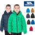 Trespass Boys Padded Jacket Windproof Water Resistant Hooded School Tuff