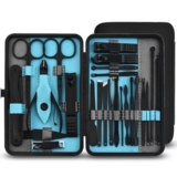 25 Piece Manicure Pedicure Nail Care Set Clippers Cutter Kit Case For Men Women