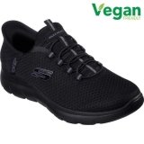 Skechers Mens Slip Ins Summits High Range WIDE Slip On All Black Trainers 8-13