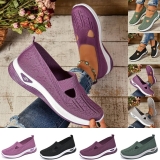 Womens Go Walking Shoes Gym Slip On Sneakers Memory Foam Ladies Get Fit Trainers