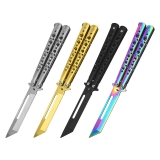 Metal Butterfly Balisong Toy Steel Trainer Training Dull Tool Practice UK