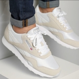 Men’s Reebok Classic Leather Nylon Trainers White RRP £75