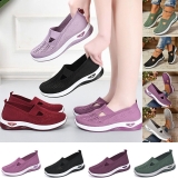 Womens Get Fit Go Walking Shoes Slip On Fitness Memory Foam Gym Ladies Trainers