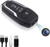 Spy Camera Car Key, 1080P Hidden Camera with Motion Monitoring, Video and Audio