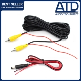 RCA Video Cable For Car Rear View Camera Detection Wire 6m +12V DC Power Plug 1m