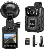 Losfom Body Camera Police Audio Camera 1080P Night Vision Dash Cam for Cars 128G