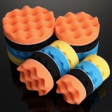 4pcs 3″ 4″ 5″ 6″ Sponge Polishing Cleaning Waffle Buffing Pad Buff Kit Car Care