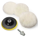5 Inch Car Polishing Kit Waxing Sponge Pad Wool Disc Wheel Paint Care Buffing~