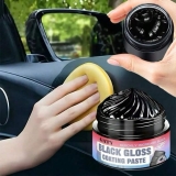 Black Gloss Coating Paste Trim Restorer Shine Polish Vinyl Plastic Interior Care