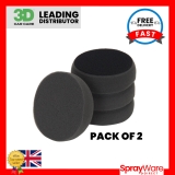 3D Car Care 3.5″ Black Polishing Finishing Foam Spider Pad 2 Pack For 3″ Backing
