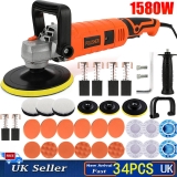 1580W Electric Car Polisher Sander Buffer Polishing Machine Kit Care Cleaning🔥
