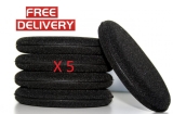 5 X Polish Applicator Pads Kent Car Care Cleaning Valeting – BLACK