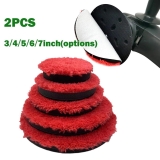 Car Care Polishing Pads Polishing Pad Polishing Red Sponge Foam 2pcs Microfiber