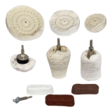 10x Polishing Pad Buffing Wheel Kit for Car Care Ceramic Glass Aluminum Metal