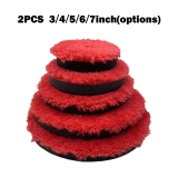 Car Care Polishing Pads Polishing Pad Polishing Red Sponge Foam 2pcs Microfiber