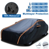 Waterproof Car Cover 6 Layer Heavy Duty Cotton Lined UV Protection Multiple Size