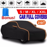 Black Heavy Duty Waterproof Car Cover Rain Snow UV Full Protection Outdoor Dust