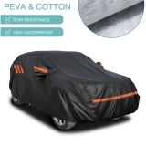 Heavy Duty Waterproof Car Cover Cotton Lined For Audi A3 Windproof Full Cover