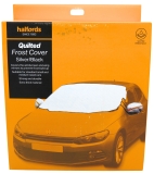 Car Windscreen Frost Cover Quilted 118 x 146cm Water Resistant Silver/Black -H
