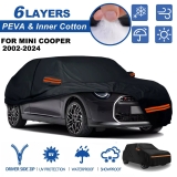 Waterproof Car Cover 6 Layer Heavy Duty PEVA & Cotton UV Protect For Mini Cooper