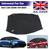 Half Body Top Roof Car Cover SUV Sun UV Snow Resistant Waterproof Outdoor Black
