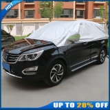 Car Half Body Cover Top Waterproof Ice Snow Windshield Cover Anti-UV Sedan SUV