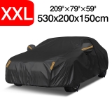 XXL Black Waterproof Full Sedan Car Cover Outdoor For Mercedes-Benz S-Class Long
